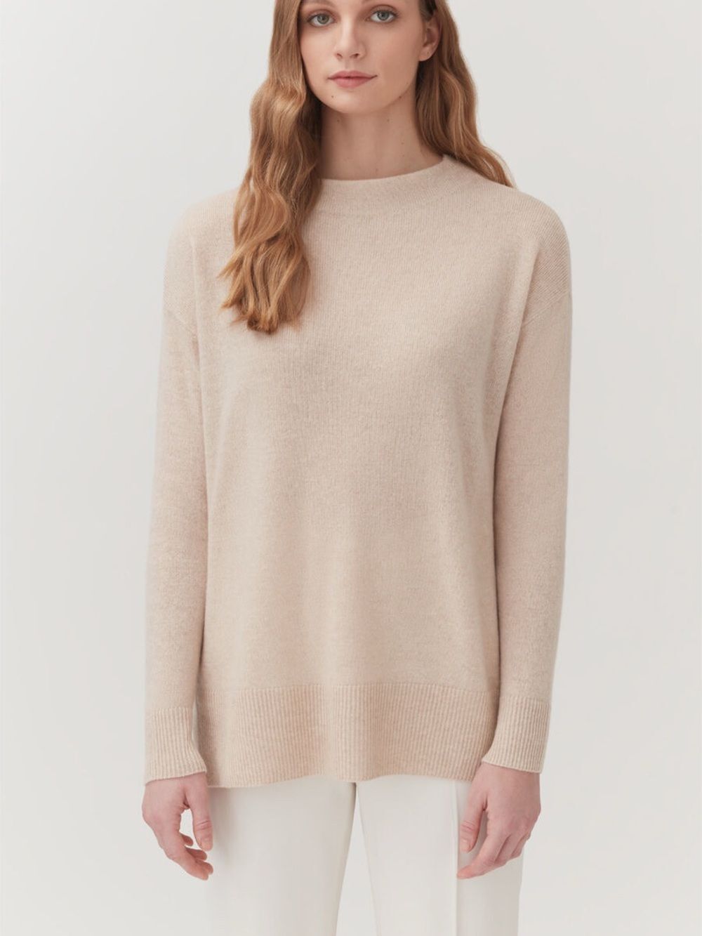 Cuyana Single-Origin Cashmere Funnel Neck Sweater